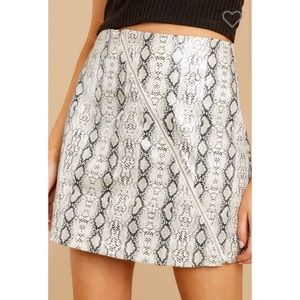 Snake print skirt